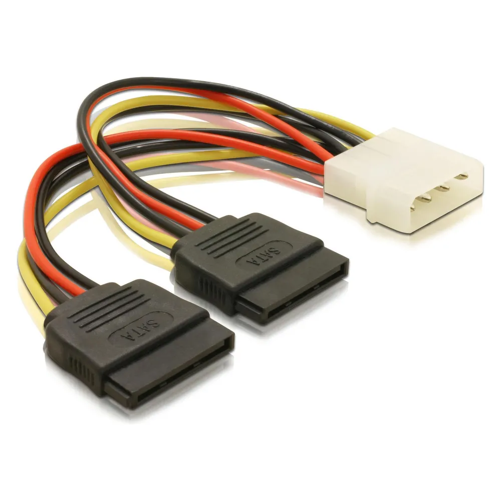Power SATA HDD Kabel Delock 2x SATA HDD auf 4pin Stecker 0