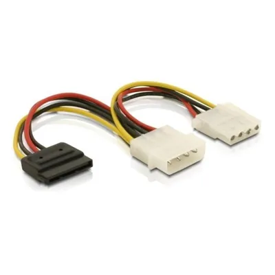 DeLOCK SATA zu 2x Molex 4-pin Stromkabel, 16,5 cm