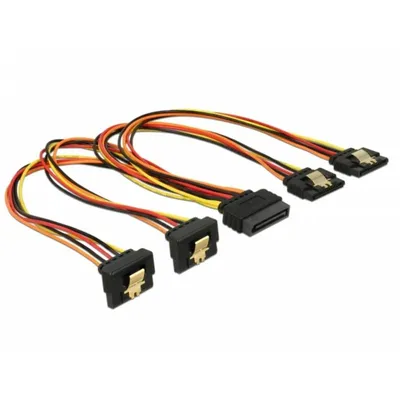 Internes DeLOCK-Netzkabel 0,3 m 4x SATA zu 1x SATA