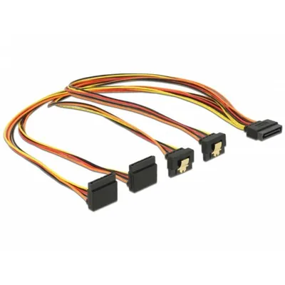 Internes DeLOCK-Netzkabel 0,5 m 4x SATA an 1x SATA
