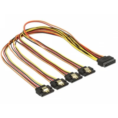Kabel DeLOCK 60158 SATA 0,5 m 4x SATA 15 Pins Männlich/Männlich
