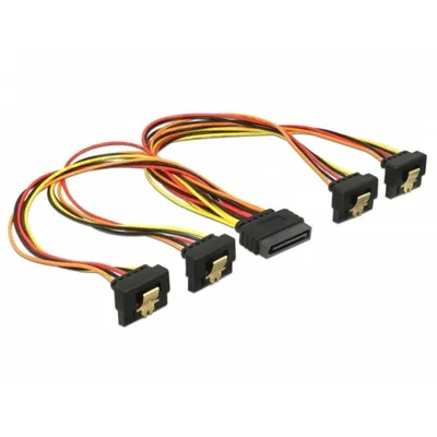 Internes DeLOCK-Netzkabel 0,3 m SATA 15 Pins zu 4x SATA 15 Pins