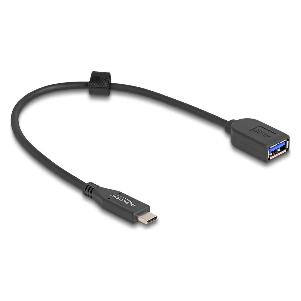 Delock USB 10 Gbps Kabel USB Type-C Stecker zu Typ-A Buchse (0.25 m, USB 3.2 Gen 2)