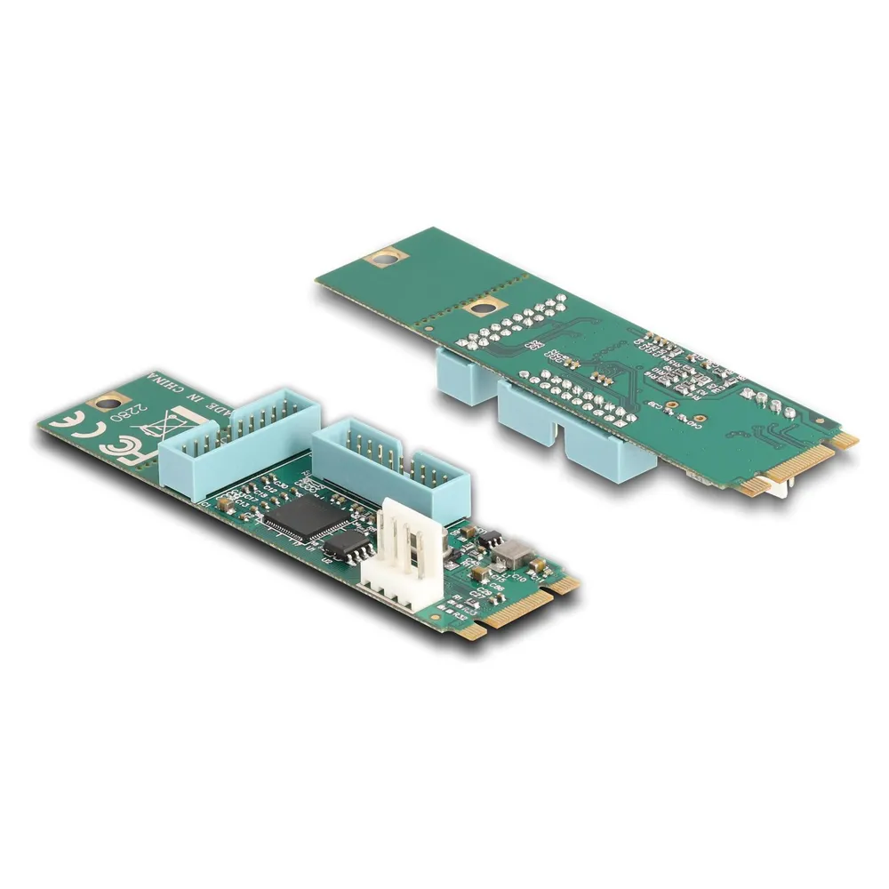 Adapter DeLock 61066 M.2 Key B+M 4x USB 3.0 Renesas ASM1806 Stromversorgung