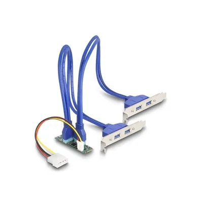 Adapter DeLock 61066 M.2 Key B+M 4x USB 3.0 Renesas ASM1806 Stromversorgung