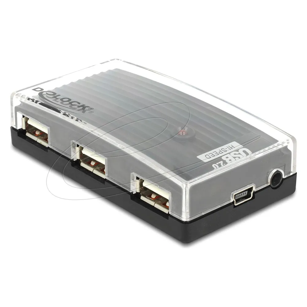 Hub Delock 4 Ports 480 Mbit/s USB 2.0 externes Modell Plug and Play