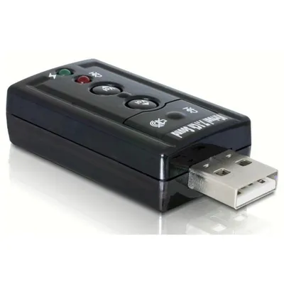 Audio-USB-Adapter Delock 61645 2x 3,5mm Schwarz