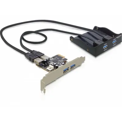 Interfacekarte PCIe auf USB 3.2 Gen 1 4 Ports Delock Schwarz