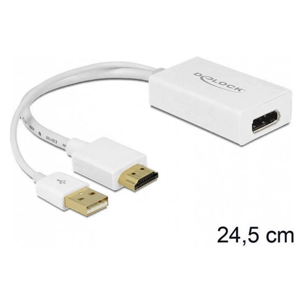 Video-Adapter DeLOCK 62496 DisplayPort zu HDMI + USB 0,245 m