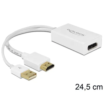 Video-Adapter DeLOCK 62496 DisplayPort zu HDMI + USB 0,245 m