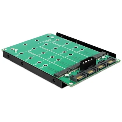Delock 62554 M.2 NGFF auf SATA Adapter für 4 Einheiten 2280/2260/2242/2230