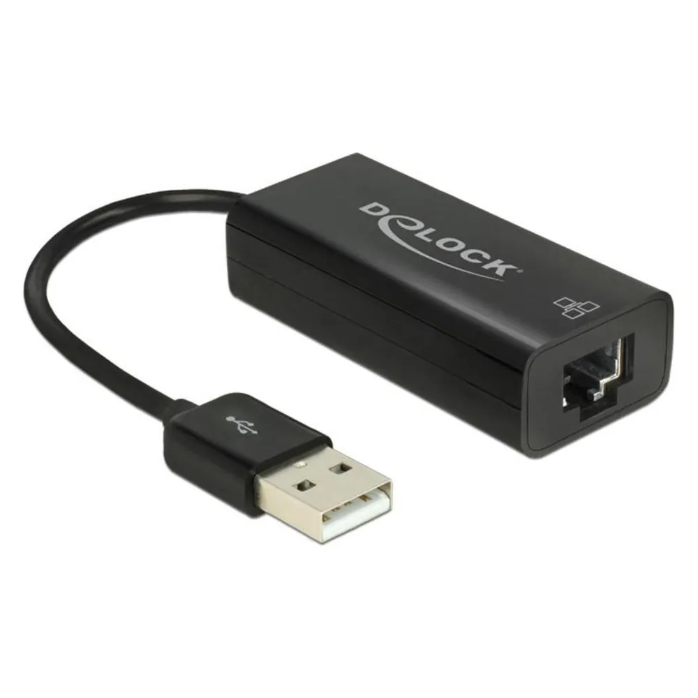 Tarjeta de Red Delock 62595 USB Ethernet 100 Mbit/s Plug and Play