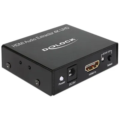 DeLOCK 62692 AV-Empfänger 3840 x 2160 HDMI S/PDIF Schwarz Metall