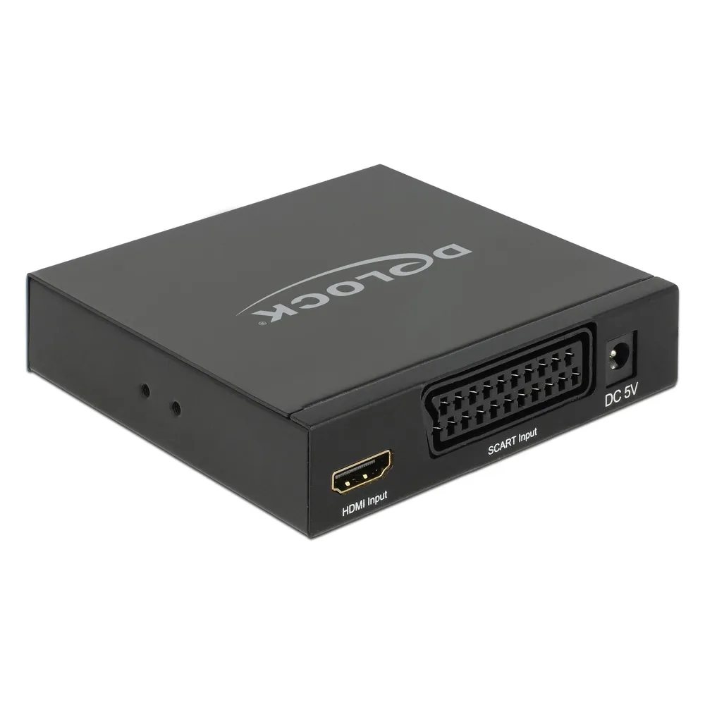 Videokonverter DeLOCK 62783 SCART auf HDMI 1080p Schwarz Metall
