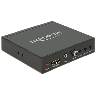 Videokonverter DeLOCK 62783 SCART auf HDMI 1080p Schwarz Metall