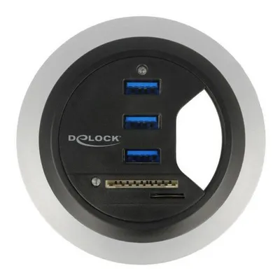 Hub DeLock 3 Ports USB 3.0 Modell 62869 mit SD/microSD Kartenleser