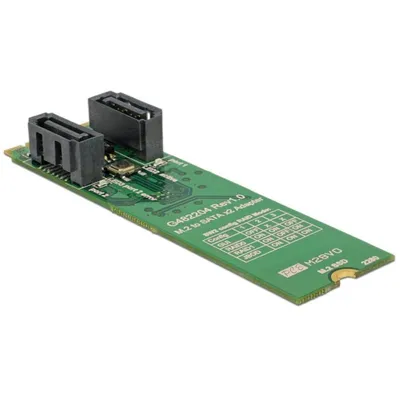 SATA-Konverter DeLock 62961 M.2 Key B+M 2x SATA 6 Gbit/s RAID-fähig