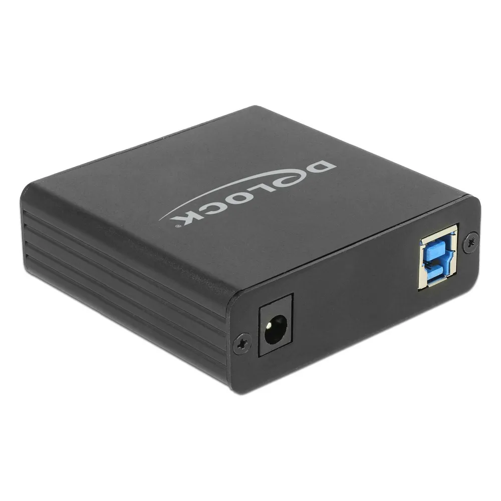 Hub DeLOCK 4 Ports RJ-45 USB 3.0 Realtek RTL8153 Metall Schwarz 0,8 m