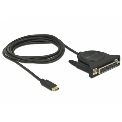 Parallelkabel DeLOCK USB-C an DB25 1,8 m Schwarz