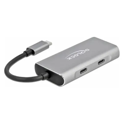 Hub Delock 4 Ports 10 Gbps USB-C 2 USB-A 2 USB-C robust grau