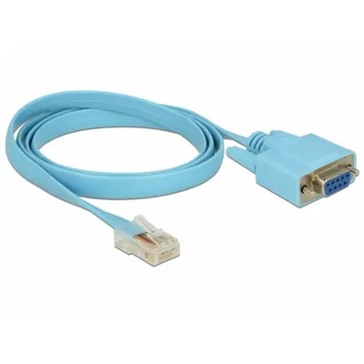Kabel seriell DELOCK 63341 1m Blau DB-9 Stecker-Buchse