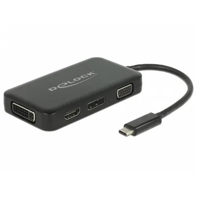 Adapter USB-C zu HDMI, DisplayPort, DVI-I und VGA DeLOCK 63929