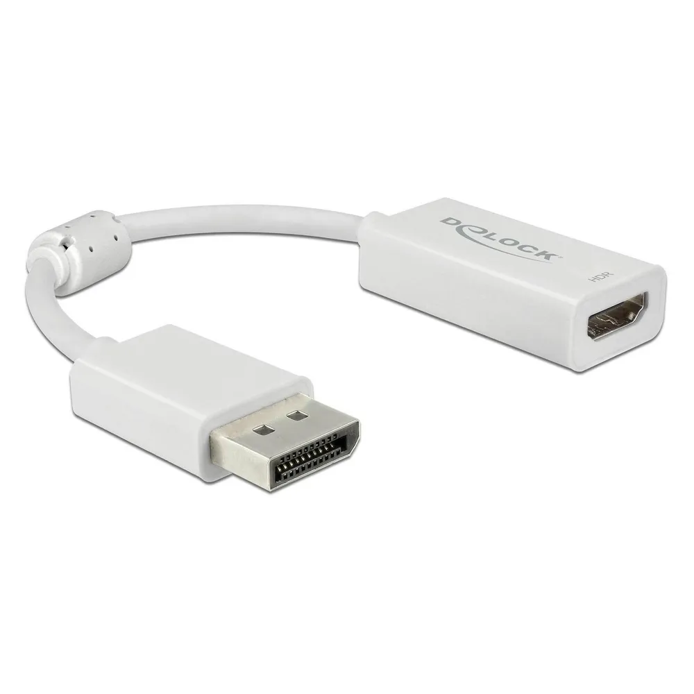DeLOCK DisplayPort auf HDMI Videoadapter 0,1 m weiß