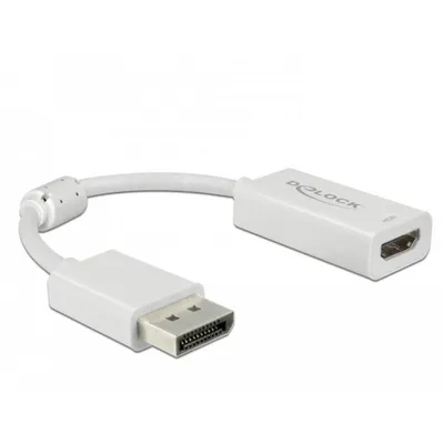 DeLOCK DisplayPort auf HDMI Videoadapter 0,1 m weiß