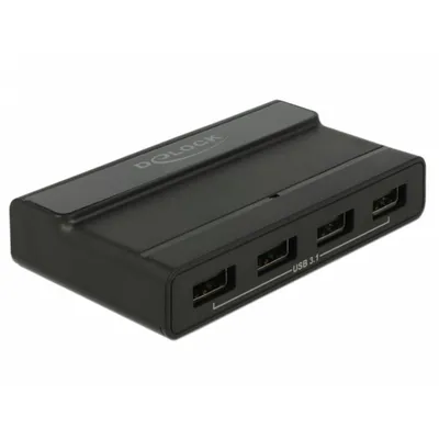 Hub Delock 4 Ports 10 Gbps USB 3.2 Gen 2 Modell 64053 mit AC-Stromversorgung