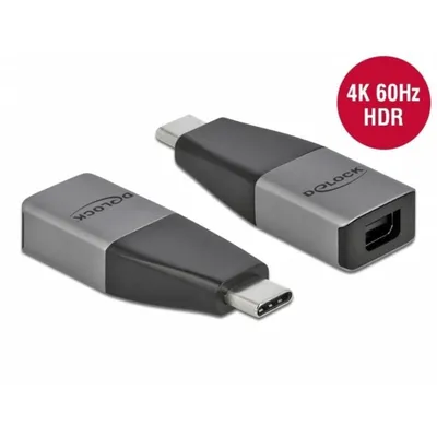 Adapter USB-C auf Mini DisplayPort DeLOCK 4K 60 Hz Grau