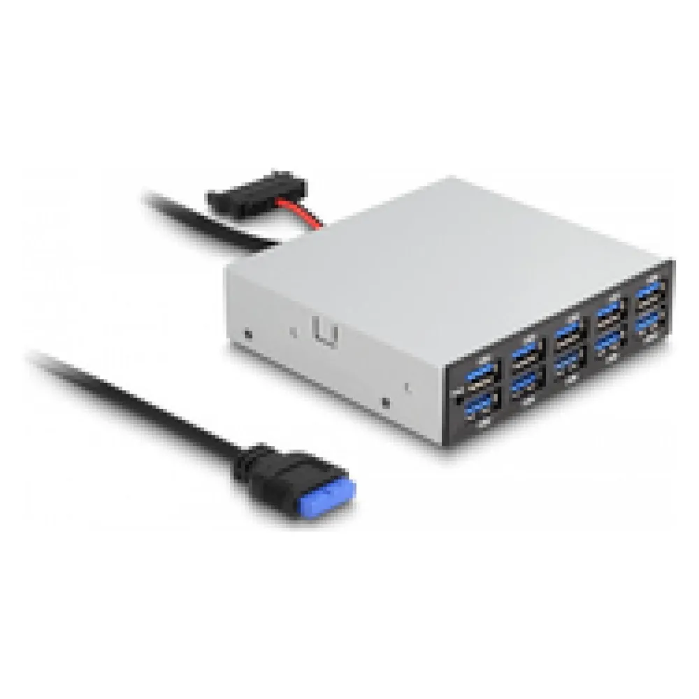 Hub DeLock 10 Ports 5 Gbps 64208 Frontpanel Metallgehäuse Plug and Play