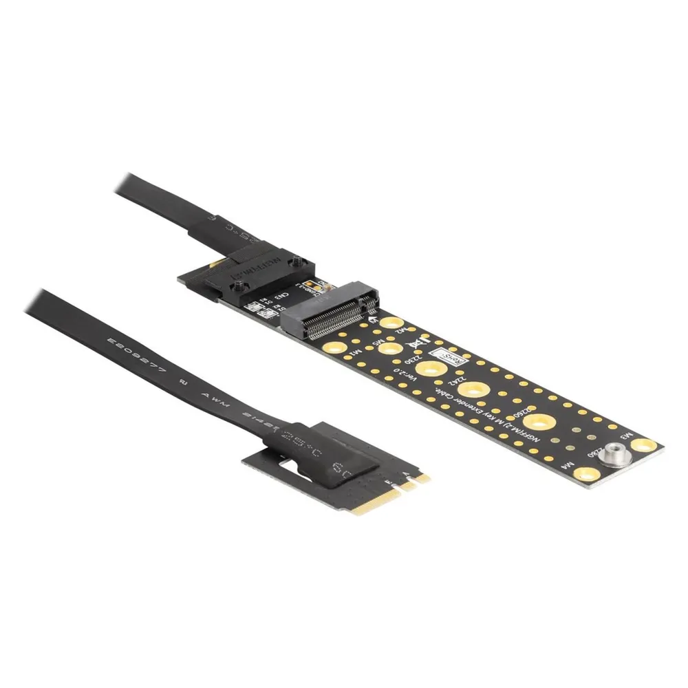 Erweiterungskarte Delock NVMe M.2 Stecker A+E zu Stecker M mit 20 cm Kabel