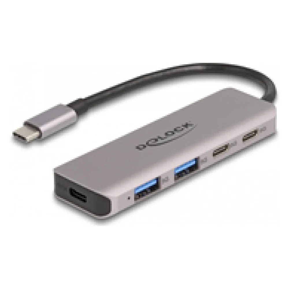 Hub Delock 5 Ports 5 Gbps USB Type-C und Typ-A Metallgehäuse