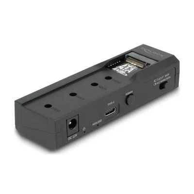 Dockingstation DeLock 64253 USB-C für 1x M.2 NVMe/1x 2.5"/3.5" SATA SSD/HDD Schwarz