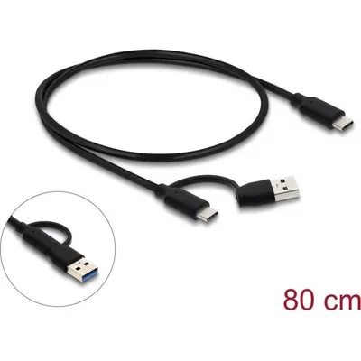 USB-Hub 10 Gbps Delock 4 Ports Thunderbolt USB-A und USB-C Schwarz