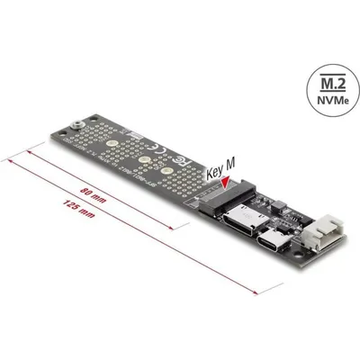 Adapter Delock OCuLink SFF-8612 zu M.2 Key M für SSD NVMe PCIe 4.0