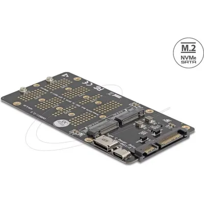 Adapter Delock für SSD M.2 NVMe und SATA zu PCIe und OCuLink