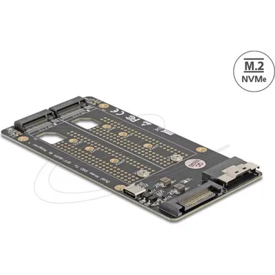 Adapter Delock für 2 SSDs M.2 NVMe PCIe 4.0 auf SFF-8654 8i