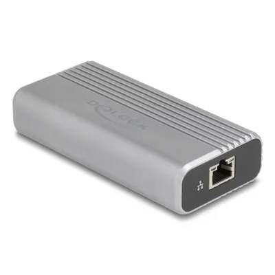 Tarjeta de Red DeLock 64349 USB Typ-C 40 Gbps 10GbE Aluminio Cable 30cm