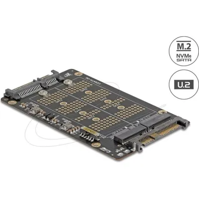Adapter Delock M.2 zu U.2 und SATA für NVMe- und SATA-SSDs