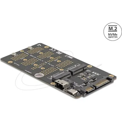 Adapter M.2 Delock für SSD PCIe und SATA mit USB-C-Anschlüssen