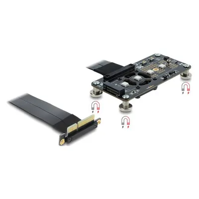 Adapter PCIe 3.0 x4 zu M.2 Key M Delock RGB mit Lüfter