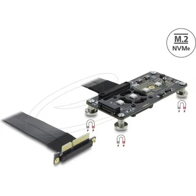 Adapter PCIe 3.0 x4 zu M.2 Key M Delock RGB mit Lüfter