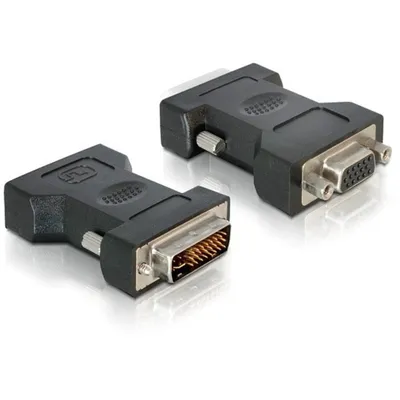 Adapter DeLOCK VGA 15polig Weiblich auf DVI 24+5 Männlich DVI-I Schwarz