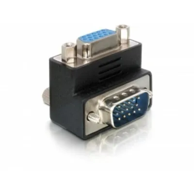 Kabel-Genderchanger DELOCK Adapter VGA male/female abgewinkelt Schwarz