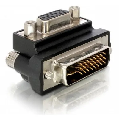 Adapter DeLOCK VGA DVI-I auf 15-pin FM VGA Schwarz