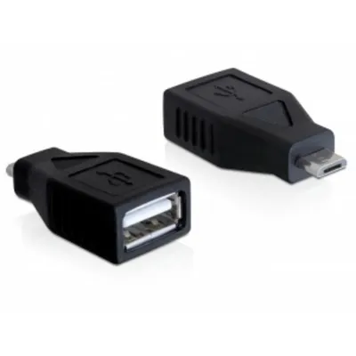 Adapter USB 2.0-A auf USB Micro-B Stecker Schwarz DeLOCK