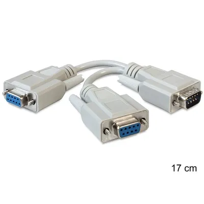 Serielles Kabel DELOCK 65403 DB-9 0,17 m Beige Stecker/Buchse
