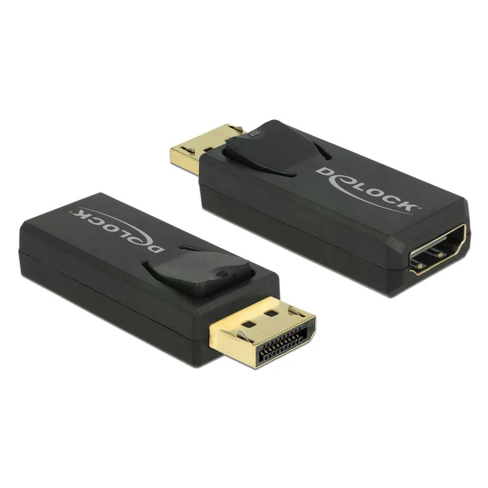 Adapter DisplayPort 1.2 zu HDMI 4K Ultra-HD DeLOCK Schwarz