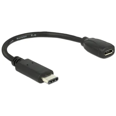 Adapter USB-C auf Micro-USB Delock 65578 0,15 m USB 2.0 Schwarz